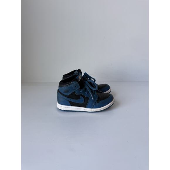 Nike Air Jordan 1 Retro High OG TD Toddler Size 10C Dark Marina Blue AQ2665-404 - Picture 5 of 9